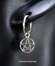 Hexenshop Dark Phönix Creole Pentagramm 12mm Ohrring 925er Silber